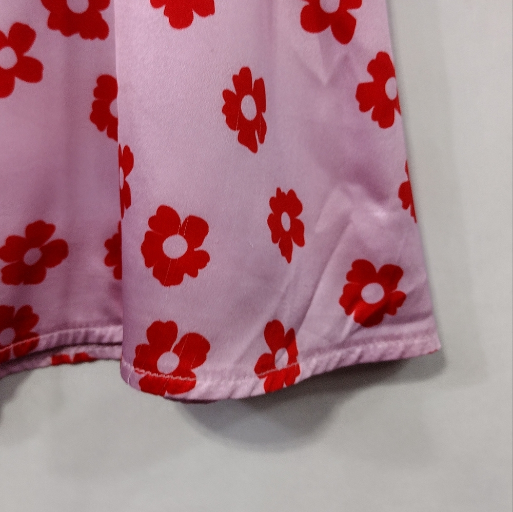 Princess Polly Polly Olton Floral Mini Skirt Women's 10 Pink Red Barbiecore 90s - Picture 6 of 12